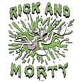 thumbnail image 2 of Men's Rick And Morty Screaming Green Slime Splash  Graphic Tee White X Large, 2 of 5