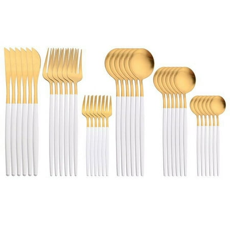

Matte Black Gold Dinnerware Cutlery Set Knife Fruit Fork Tea Spoon Flatware Silverware Stainless Steel Party Tableware Set