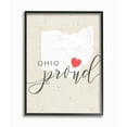thumbnail image 2 of The Stupell Home Decor Collection Ohio Proud with Heart Framed Giclee Texturized Art, 2 of 4
