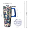 thumbnail image 2 of OBREWU Golden Retriever Dog and Flower Tumbler with Handle and Lid,Golden Retriever Dog and Flower 40oz Double Wall Vacuum Insulated Tumbler,Cups Gift for Women and Men, 2 of 7