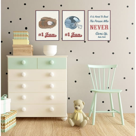 Stupell Number 1 Football Fan Wall Plaque Art 13 x 19