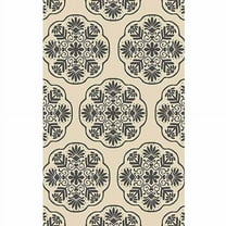 SAFAVIEH Bella Glenna Abstract Wool Area Rug, Ivory/Charcoal, 8' x 10'