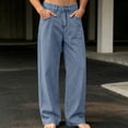 thumbnail image 2 of Men's Baggy Jeans Relaxed Fit Straight Leg Wide Leg Denim Pants Vintage Washed Casual Trousers with Pockets for Daily Commute and Weekend Streetwear, 2 of 8