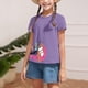 thumbnail image 4 of Gibobby Blusas Elegantes Mamá, la camisa para niños pequeños, niñas, último nervio, regalo del día de las madres, camisa de moda sólida para niños, camiseta para niños （Morado， 7-8 Años), 4 of 5