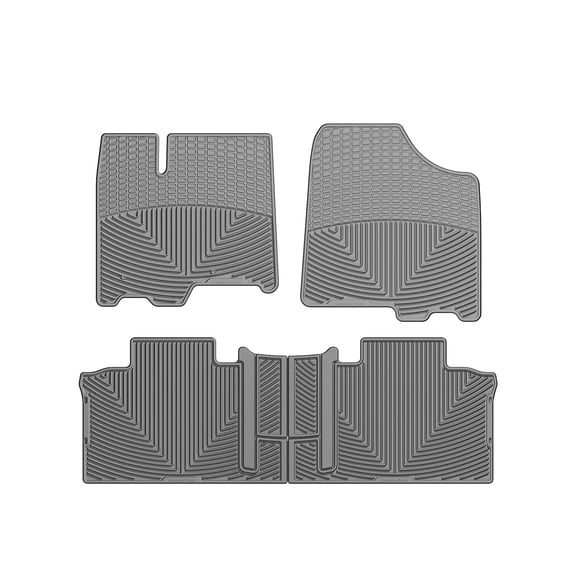 WeatherTech All-Weather Floor Mats compatible with 2011-2012 Toyota Sienna - 1st & 2nd Row, Grey