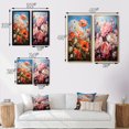 thumbnail image 4 of Designart "Meadow Poppy landscape" Meadow Wall Art Set Of 2 - Coral Landscapes Canvas Set For Living Room Decor, 4 of 7
