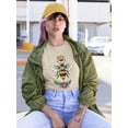 thumbnail image 2 of Oldschool Tattoo Bumblebee Queen T-Shirt Women -Smartprints Designs, Female 3X-Large, 2 of 4