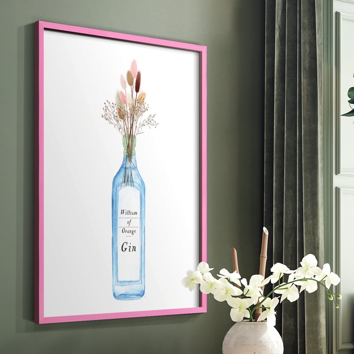 William of Orange Gin Framed Print - Solid Wood in Single Picture Frame Solid Wood 2 Framed Print
