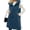 Blue, variant on IUYRTFE Women's Longline Hooded Puffer Vest Full Zip Sleeveless Winter Coat with Pockets Solid Color