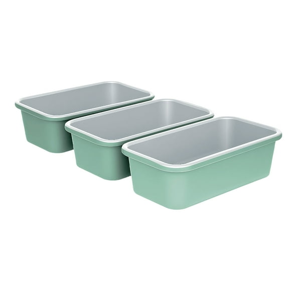 Bread Toast Mould Non-Stick Loaf Tin Rectangular Toast Bread Baking Mould Sandwich Loaf Bread Pan Oven Tray for Baking Aluminized Steel Grey Green 9.09x5.08x2.64in 3-Piece Set