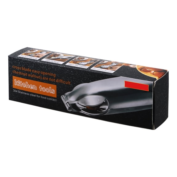 CRILSTYLEO Heavy Duty Metal Nutcracker Chestnut Opener with Lever Handle and Serrated Stainless Steel Jaw for Easy Shelling