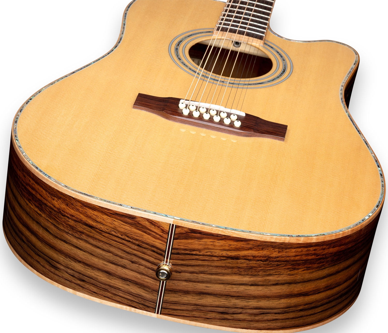 Buy Zager 12 String ZAD900CE Solid Spruce/Rosewood Acoustic Electric Guitar with Aura