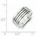 thumbnail image 2 of 925 Sterling Silver Solid Artisan Oxidized Antiqued Ribbed Ring Size 6 -  Jewelry Gift for Mom, 2 of 2