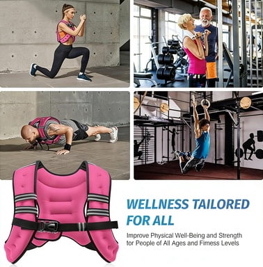 ZELUS Weighted Vest, 6lb/8lb/12lb/16lb/20lb/25lb/30lb Weight Vest with Reflective Stripe for Workout, Strength Training, Running, Fitness, Muscle Building, Weight Loss, Weightlifting