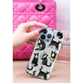 thumbnail image 3 of WIRESTER Silver Glitter Case, Sparkle Bling TPU Cover for Apple iPhone 13 Pro Max 6.7" 2021, Black White Tuxedo Cat Playful Postures, 3 of 3