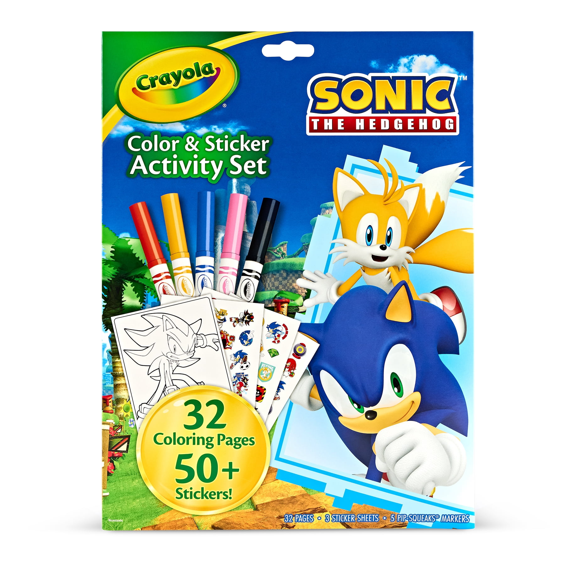 Crayola Color & Sticker Activity Set, Sonic, 2 Sets