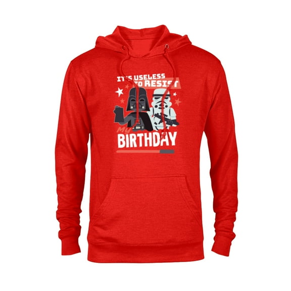 Star Wars Darth Vader It’s Useless to Resist My Birthday - Pullover Hoodie for Adults - Customized-Red