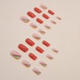 thumbnail image 3 of Uñas postizas WAFOLOZE Medium Square Orange Rainbow 24 unidades, 3 of 7