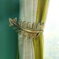 thumbnail image 2 of Naiovety Paquete de 2 ganchos de aleación de zinc para colgar cortinas en forma de hoja, ganchos decorativos para pared de Hotel y hogar Vintage, soporte Tratamientos de ventanas Cian antiguo Naiovety HA069867-01, 2 of 6