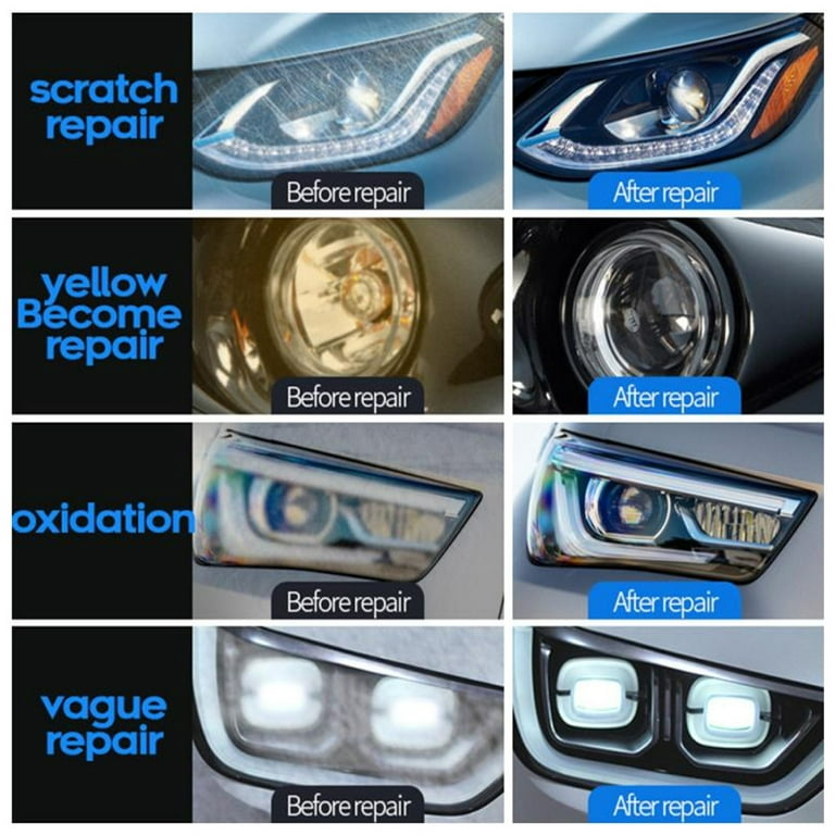 CLT Car Headlight Restoration Kit, Headlight Restorer Wipes (6)