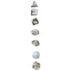 thumbnail image 2 of Juego de dados poliédricos Sunnimix 7 piezas acrílicos gris blanco, 2 of 8