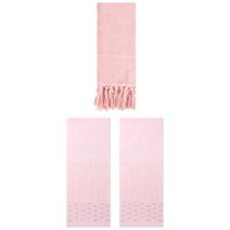 Unique Bargains 3 Pack Solid Cotton Bathroom Hand Towel 14" x 30" Pink
