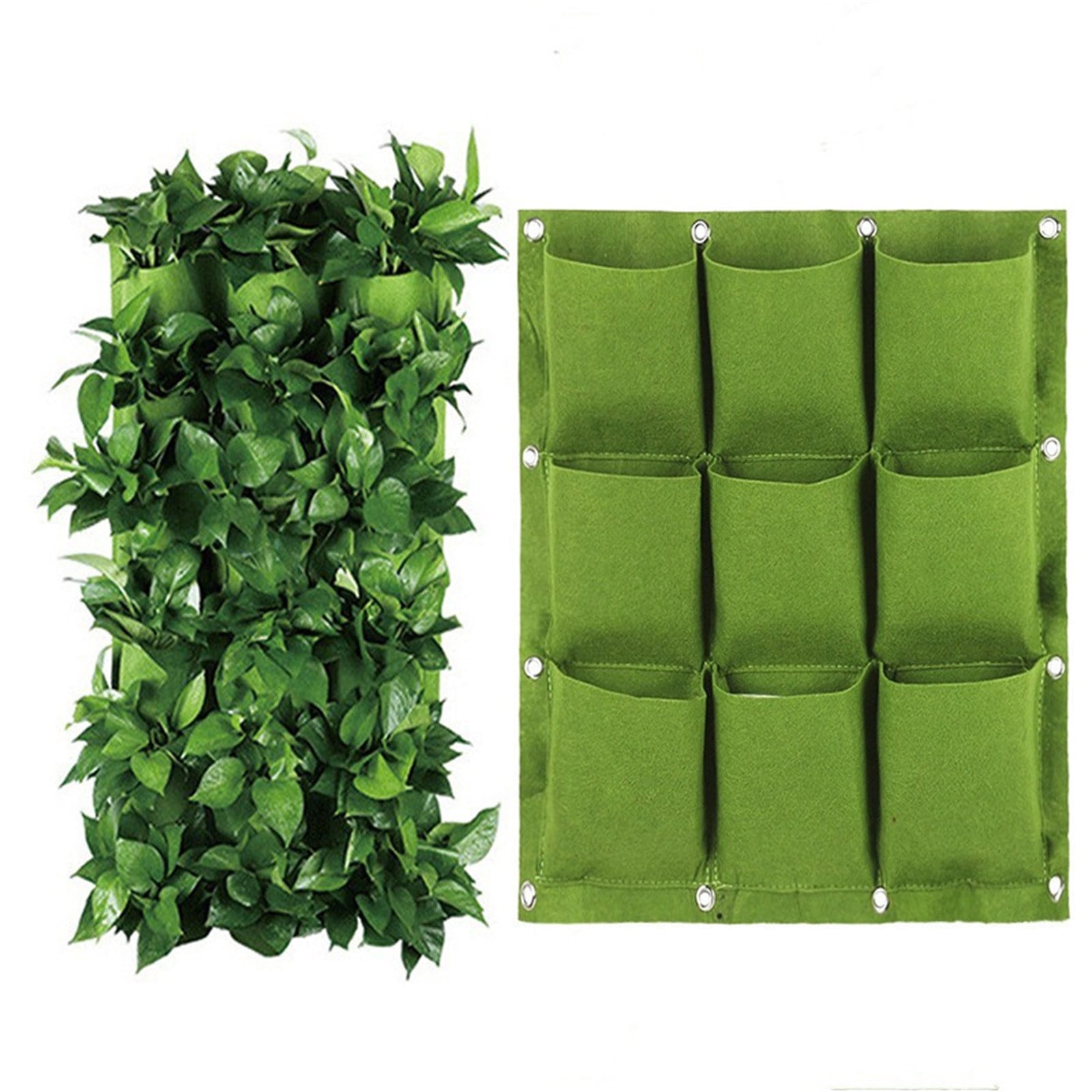UTXQFD Fence Hanging Planters Garden Grow Bags, Vertical Hanging Plant Holder Bag for Fence Yard Doorway Garden, Black Wall Planters for Indoor Plants