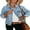 Light Blue, variant on JBEELATE Women's Washed Denim Jacket Long Sleeve Button Down Gifts for Women