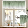 thumbnail image 4 of Sage Green Gradient Kitchen Valances for Windows Abstract Sage White Watercolor Valance Curtains&nbsp; for Kitchen /Living Room/Bedroom/ Bathroom Decor, 42"x12 " ,Rod Pocket 1 Panel,, 4 of 7