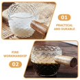 thumbnail image 3 of Glass Milk Pitcher Wooden Handle Cream Pitcher Coffee Milk Container Glass Creamer Pitcher, 3 of 3