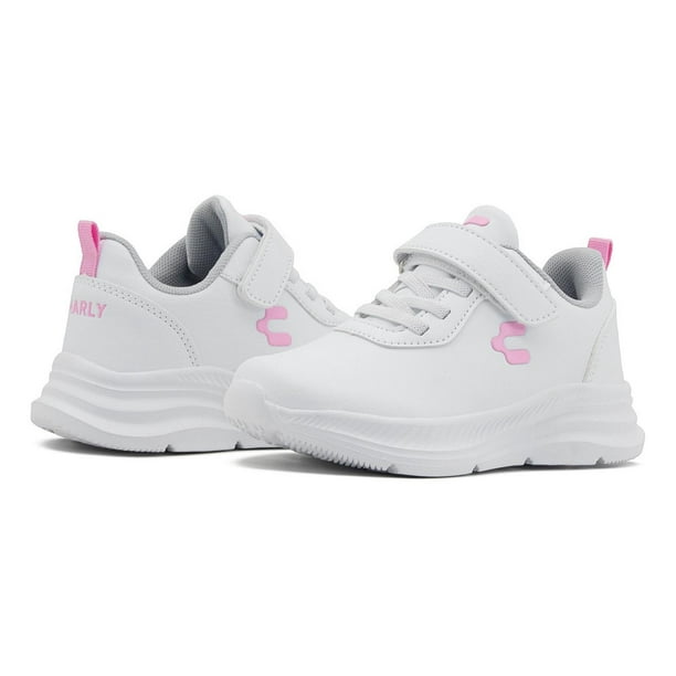 Tenis Escolar Deportivo Para Nina Suela Antiderrapante blanco 21.5 Charly Walmart en linea