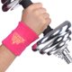 thumbnail image 5 of Muñequeras transpirables de color rojo rosa para baloncesto y tenis, juego de 2 unidades, 5 of 5