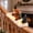 D, variant on Highland Cow Stair Decor, Lighted Winter Railing Garland, Miniature Trees and Artificial Snow around Cattle Characters for a Banister Display, Bendable Trim with Warm White LED Accents