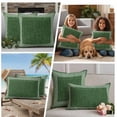 thumbnail image 4 of Green Retro Greek Key Outdoor Pillow Covers 20x20 Set of 2,Waterproof Patio Throw Pillowcase Protectors,Geometric Greece Ancient Rustic Decorative Pillow Shams Cushion Covers for Seat Bed Couch Sofa, 4 of 8