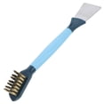 thumbnail image 1 of Juego de cepillos para limpiar grietas y ranuras, 2 en 1, para estufas de gas y cobre, con alambre y raspador, para cocina, baño, puertas, ventanas y garajes, color azul, 1 of 8
