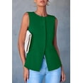 thumbnail image 6 of PRETTYGARDEN Women's Suit Vest Tops Summer Dressy Casual Business Button Sleeveless Trendy Fashion Blazer Waistcoat, 6 of 6