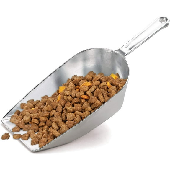 HIC Flat Bottom Multi-Purpose Food and Utility Scoop, Commercial-Grade Anodized Cast Aluminum, 12.25-Inches, 310-millimeters