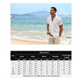 thumbnail image 3 of Coshow Men's Short Sleeve Shirts Button Down Casual Shirt Fashion Textured Summer Beach Top, 3 of 5