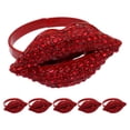 thumbnail image 1 of 6 servilleteros con forma de labios rojos y brillantes, ideal como decoración romántica para la mesa del comedor, para San Valentín, bodas y ocasiones especiales, 1 of 8