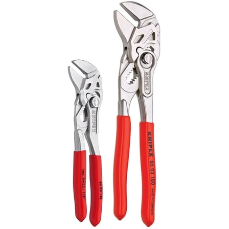 Knipex 2pc Plier Wrench Set 9K 0080121 US 5" 7" Adjustable Pliers Spanners