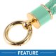 thumbnail image 3 of Llavero de Coche Único Bargains Llavero Universal con Anillo para Llaves Fobs de Cuero Sintético Metal Tono Dorado Verde Pálido 1 Pcs, 3 of 6