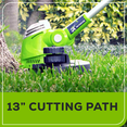 thumbnail image 3 of Greenworks 40V 13-inch Cordless String Trimmer & Edger, Tool Only [75+ Compatible Tools], 3 of 8