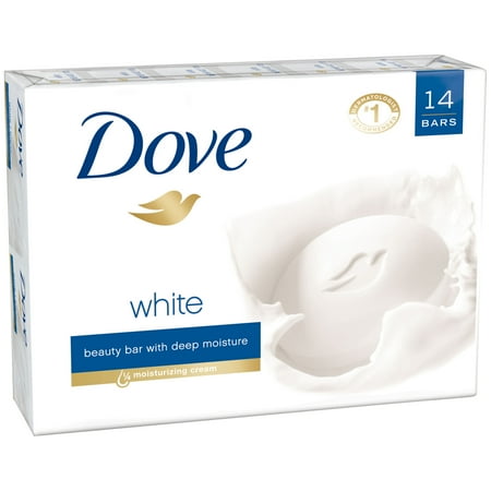 Dove Beauty Bar White 4 oz, 14 Bar