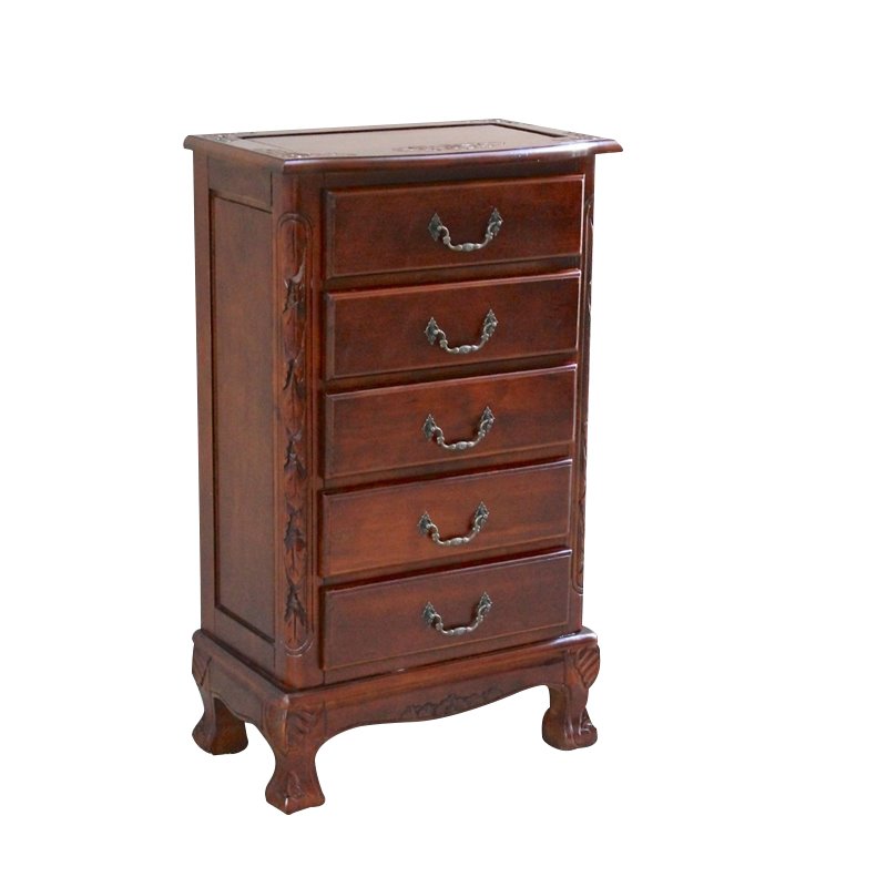 International Caravan Windsor 5 Drawer Jewelry Armoire In Walnut