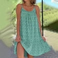 thumbnail image 2 of Pompotops Robe Courte Décontractée Sans Manches à Bretelles pour Femme, Coupe Relax, 2 of 6