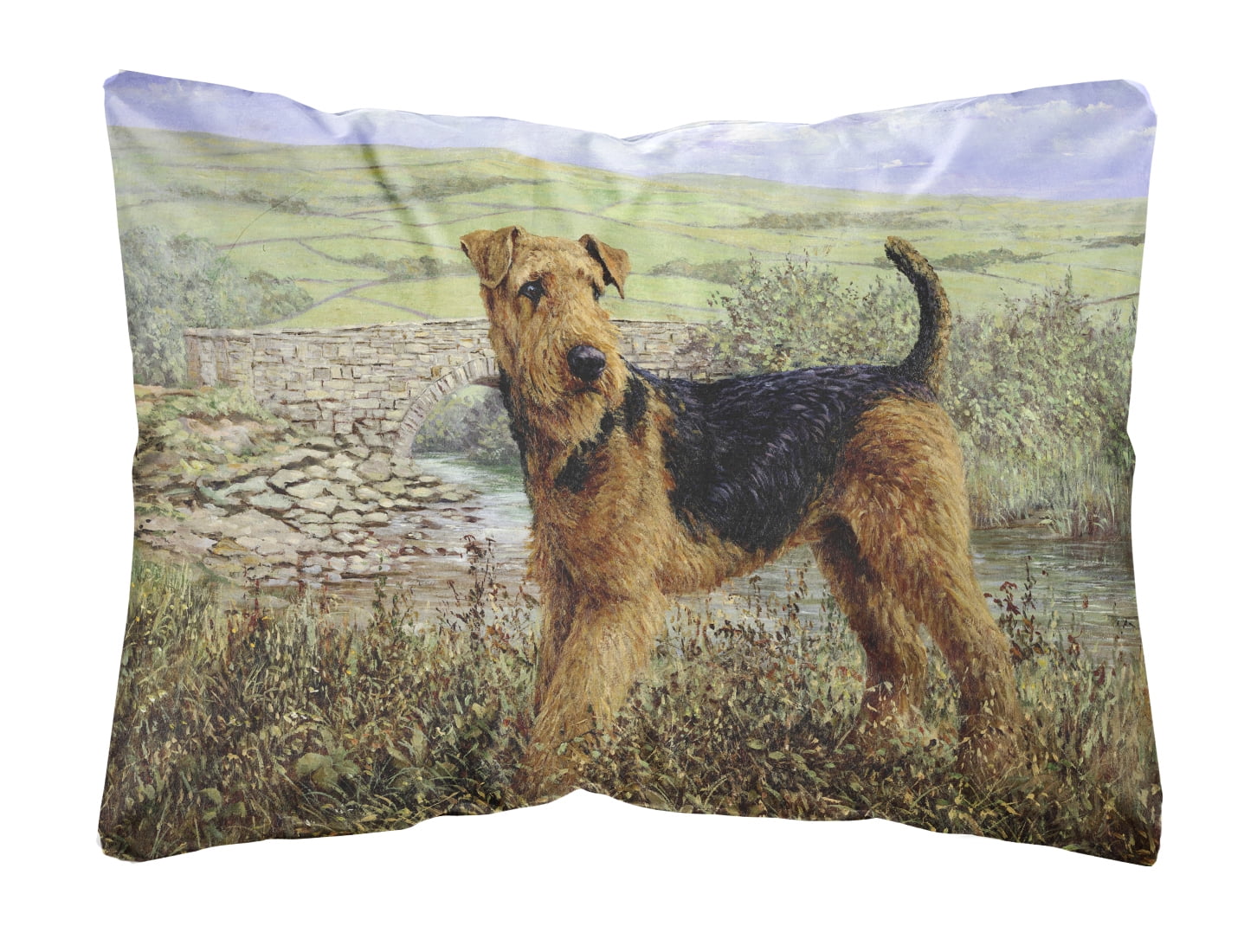 Airedale Terrier The Kings Country Fabric Decorative Pillow - Walmart.com