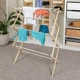 Clothes Drying Rack, Stabile Wood Frame with Slanted Feet, Smooth Vinyl ...
