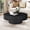 31.5" Black, variant on Muumblus 31.5" Round Wood Coffee Table, Modern Unique Fluted Accent Center Table for Living Room, Black