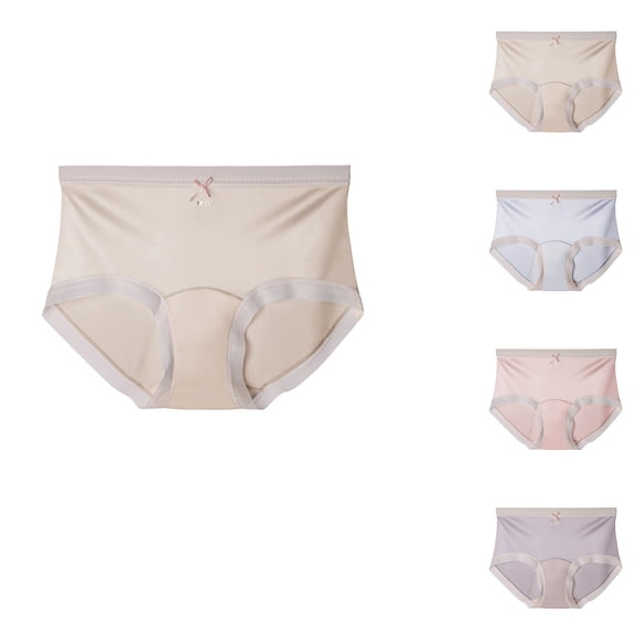 HVOBTTY Women's Cotton High Waist Briefs Solid Color Underwear Breathable Multi Color Soft Skin Friendly Panties
