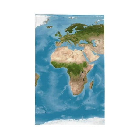 

Matuu Earth View World Map for Waffle Kitchen Towel Dish Towels Hand Towels for Kitchen 16 X 26 Inches